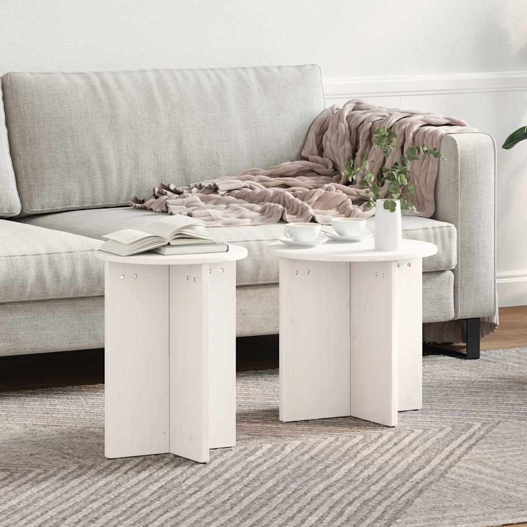 Sofabord 2 pcs Hvid