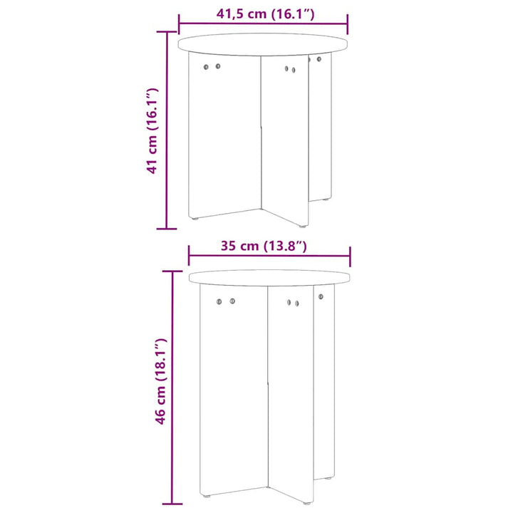 Sofabord 2 pcs Hvid