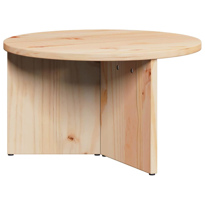 Sofabord 2 pcs Naturfarvet Massivt fyrretræ