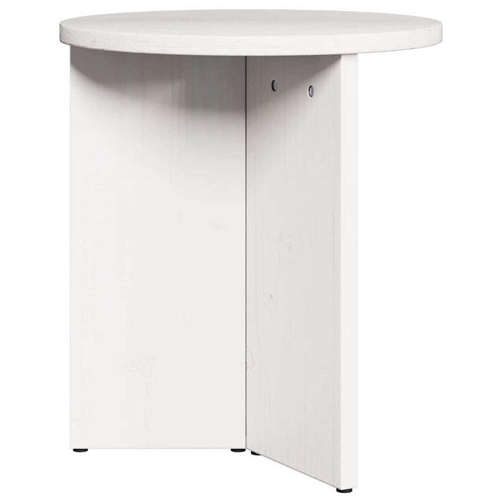 Sofabord 2 pcs Hvid Massivt fyrretræ