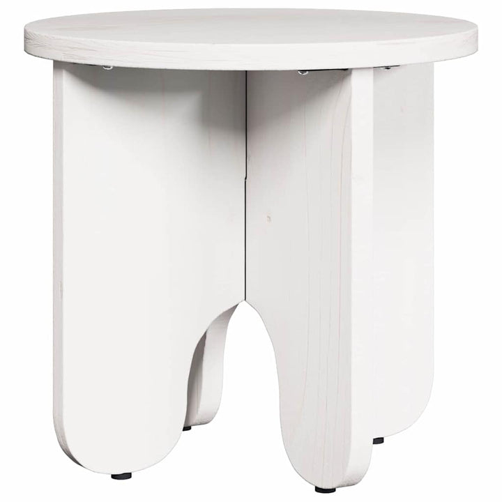 Sofabord 2 pcs Hvid Massivt fyrretræ