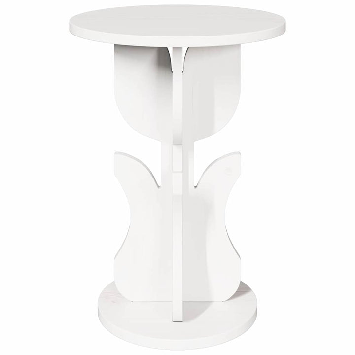 Sofabord Hvid 39,5 x 39,5 x 53,5 cm Massivt fyrretræ