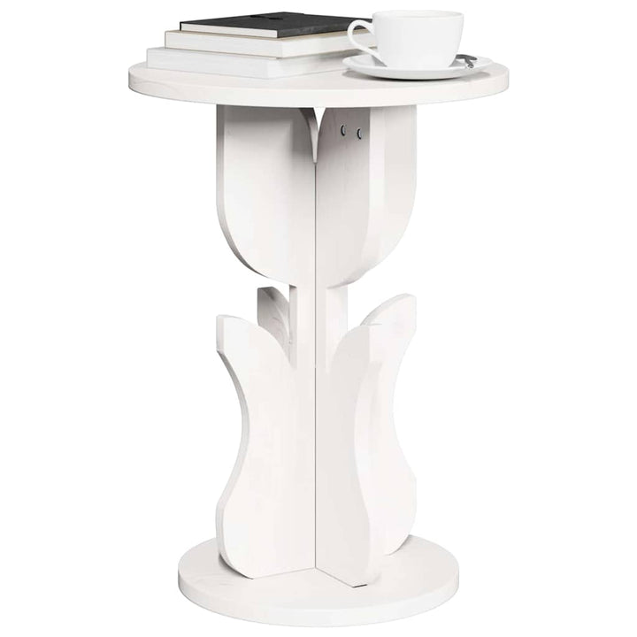 Sofabord Hvid 39,5 x 39,5 x 53,5 cm Massivt fyrretræ