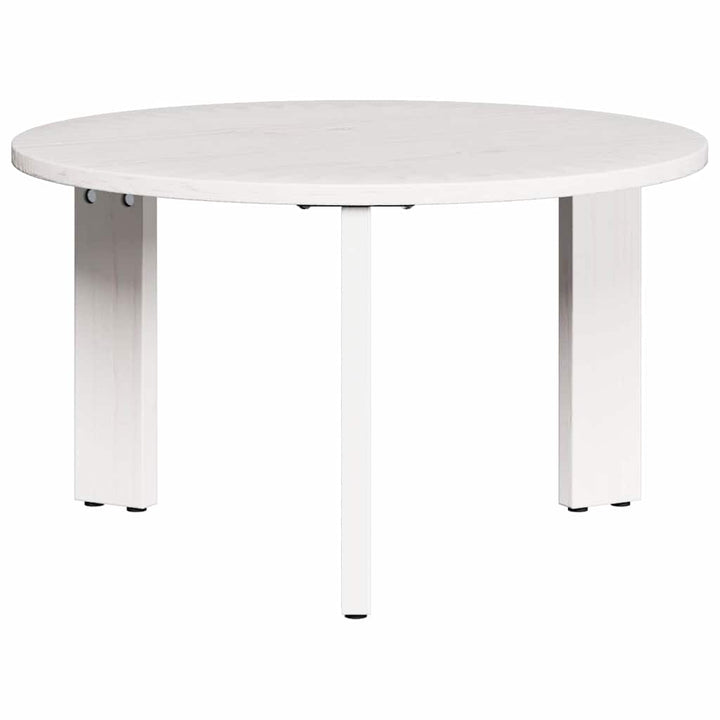 Sofabord 2 pcs Hvid Massivt fyrretræ