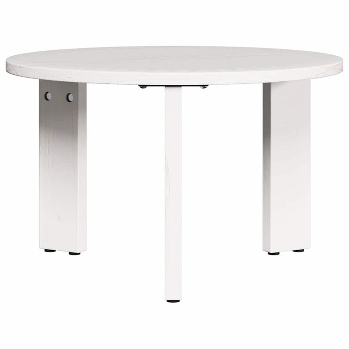Sofabord 2 pcs Hvid Massivt fyrretræ