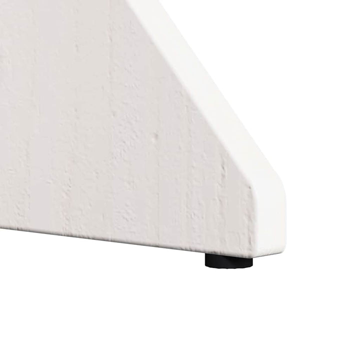 Sofabord 2 pcs Hvid Massivt fyrretræ