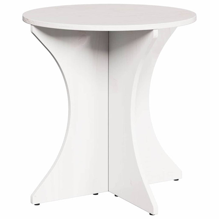 Sofabord 2 pcs Hvid Massivt fyrretræ