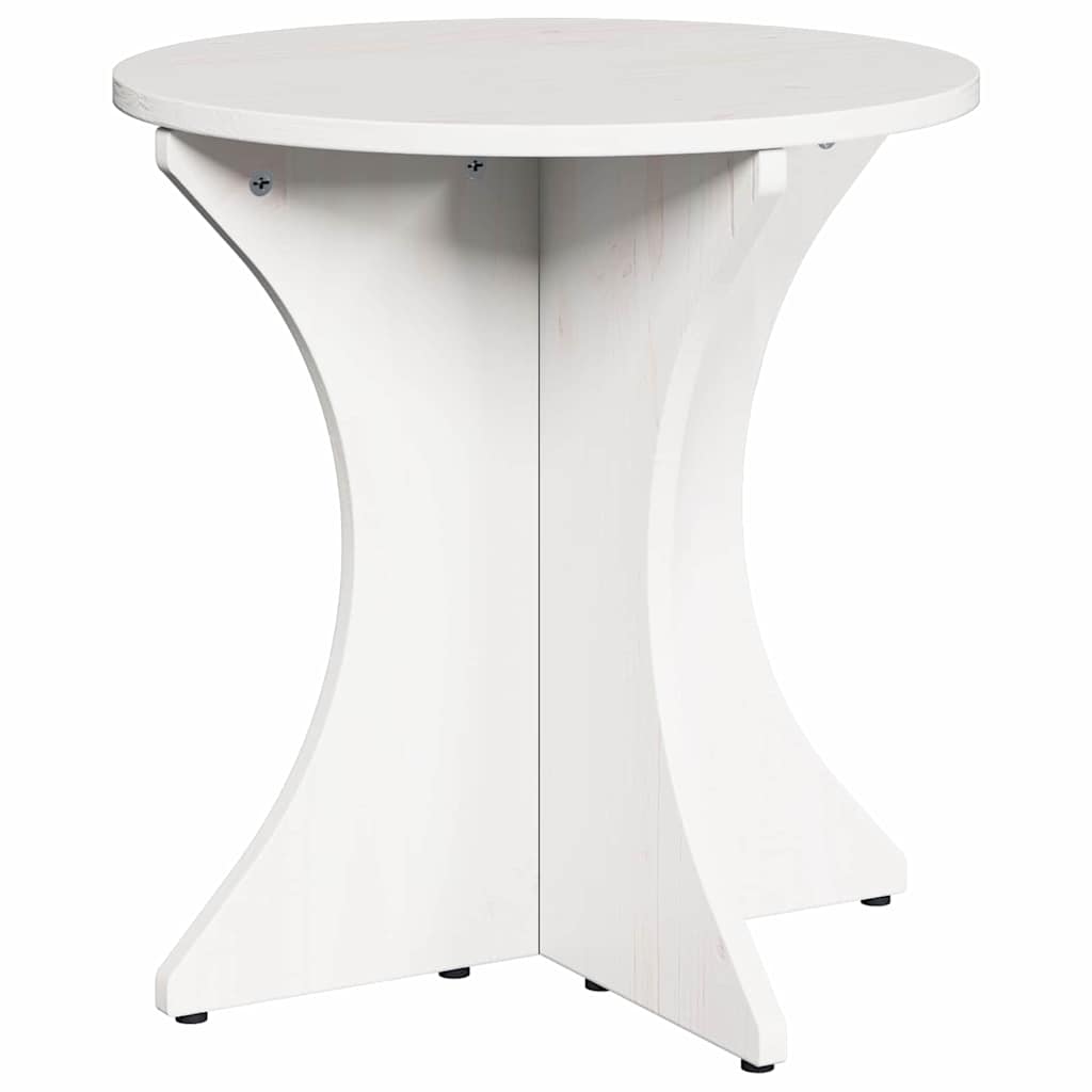 Sofabord 2 pcs Hvid Massivt fyrretræ