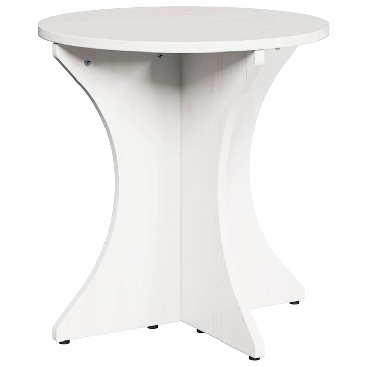 Sofabord 2 pcs Hvid Massivt fyrretræ