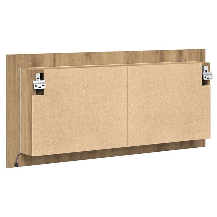 LED Spejlskab Artisan Egetræ 100 x 12 x 45 cm Konstrueret træ
