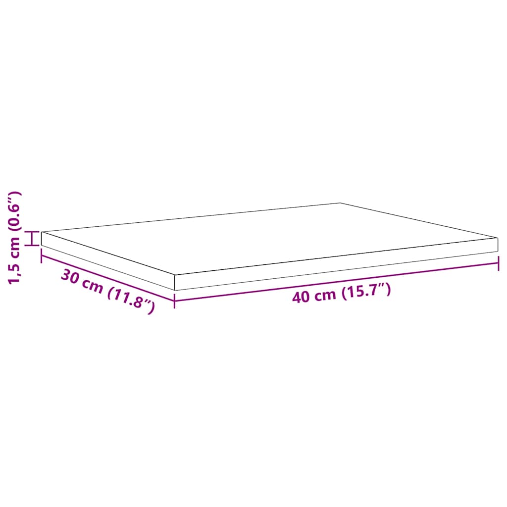 Boghylde Bræt 4 pcs Sort 40 x 30 x 1,5 cm Konstrueret træ