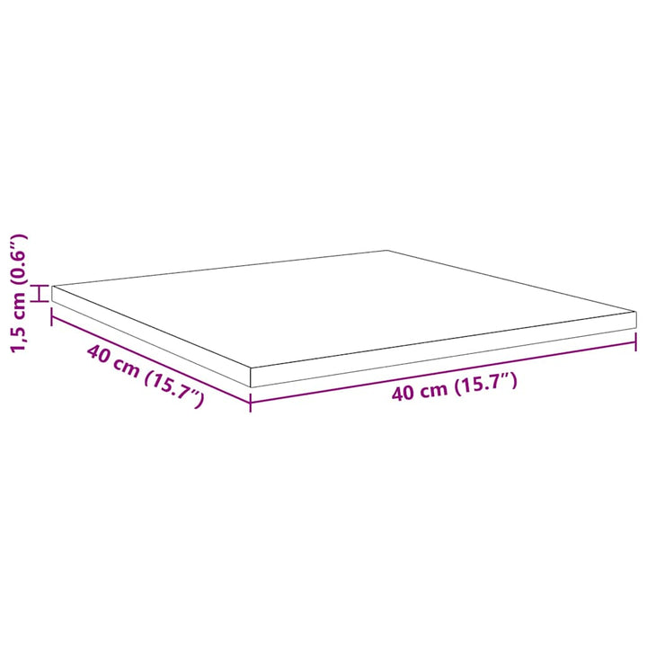Boghylde Bræt 4 pcs Sort 40 x 40 x 1,5 cm Konstrueret træ