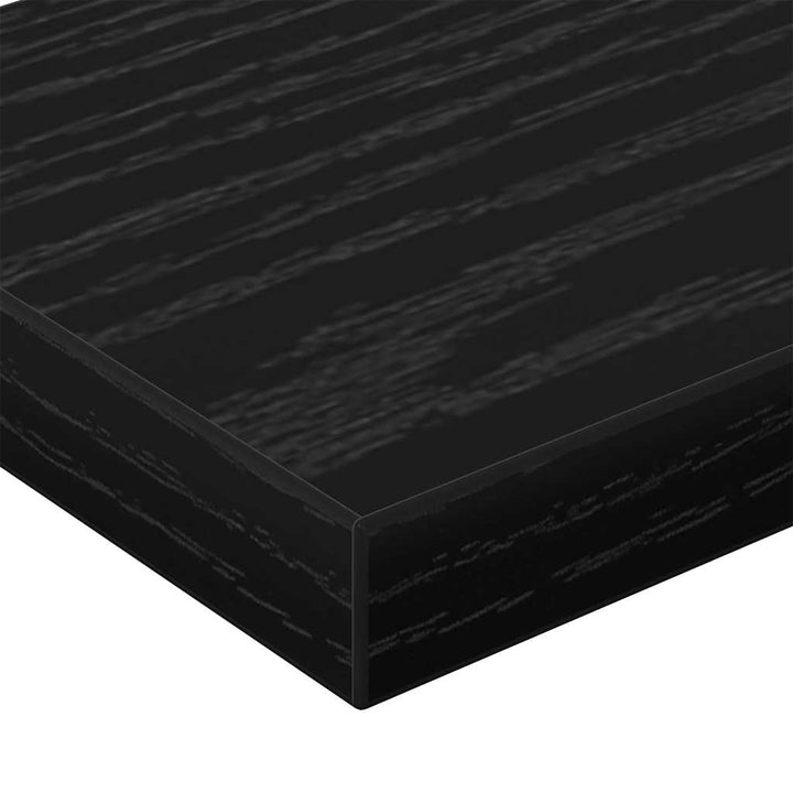 Boghylde Bræt 3 niveauer 4 stk. 60 x 10 x 1,5 cm Sort