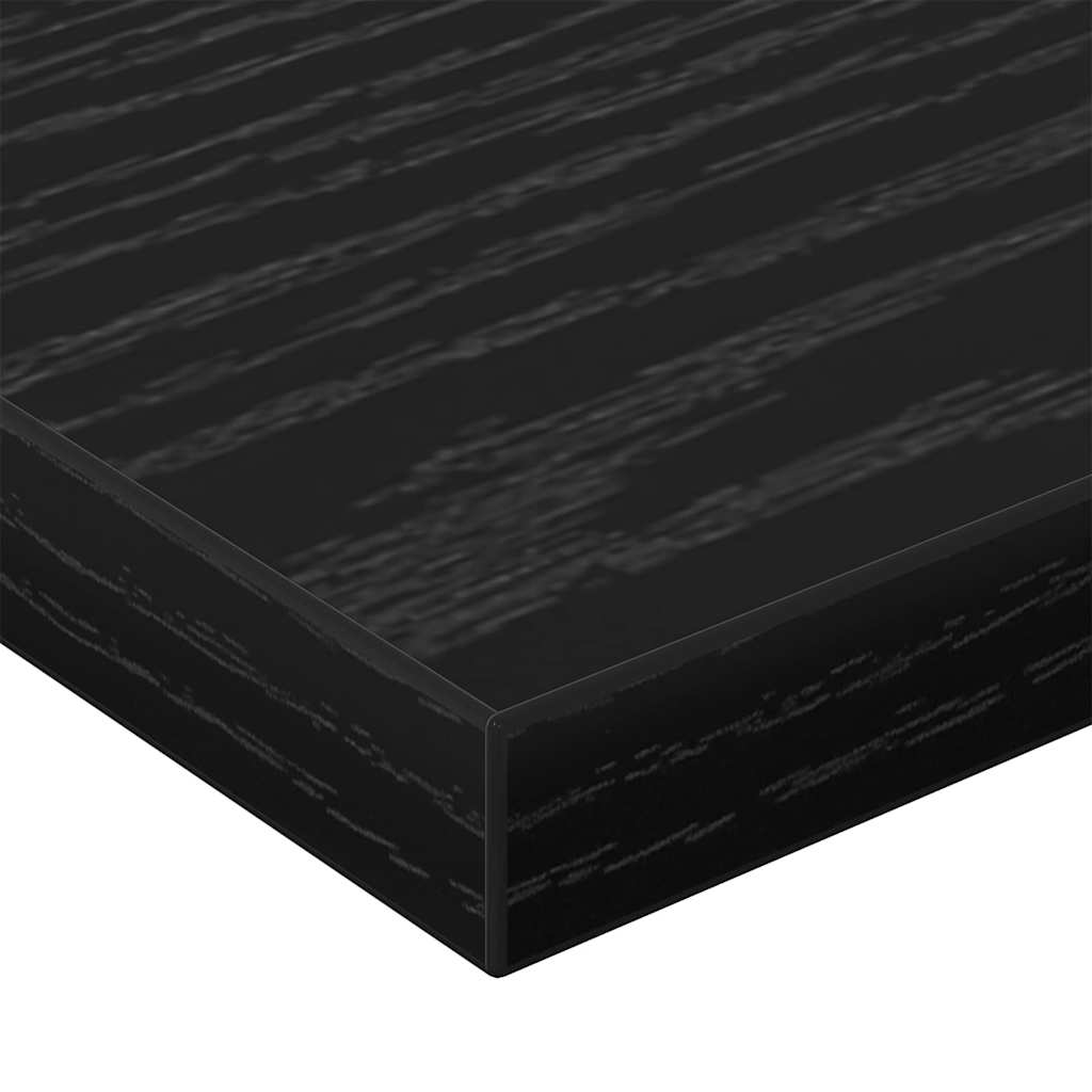 Boghylde Bræt 4 pcs Sort 60 x 20 x 1,5 cm Konstrueret træ