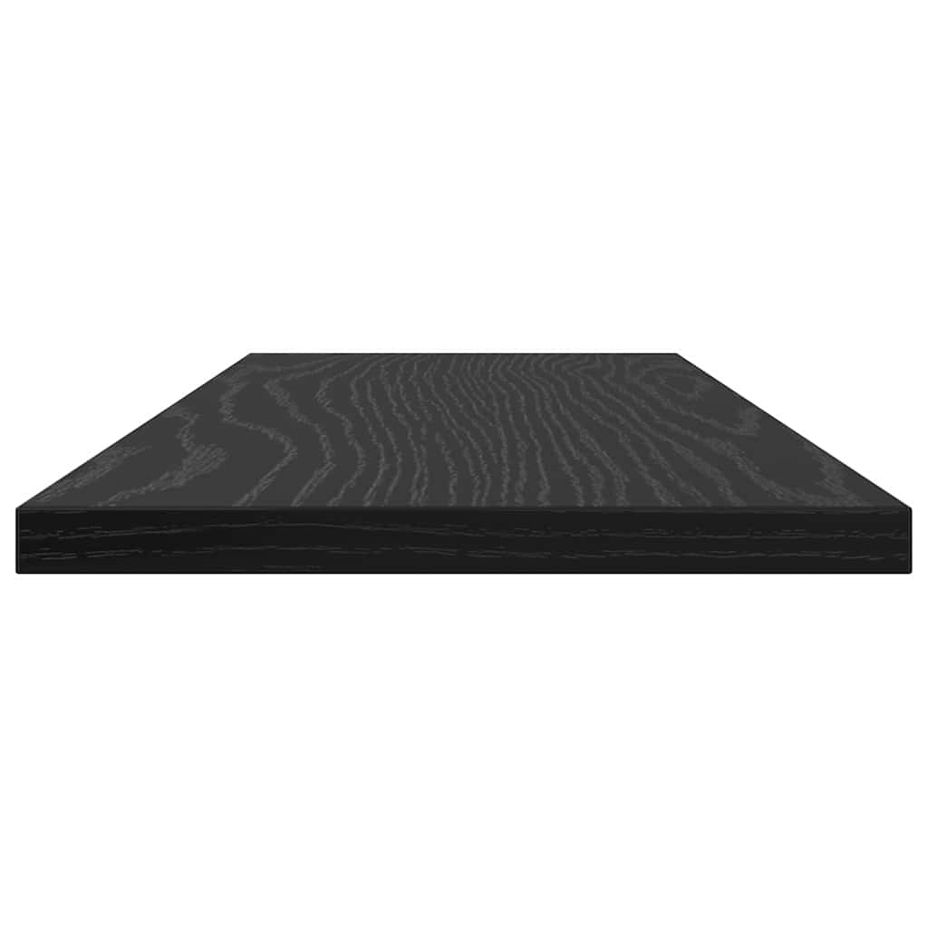 Boghylde Bræt 4 pcs Sort 60 x 20 x 1,5 cm Konstrueret træ