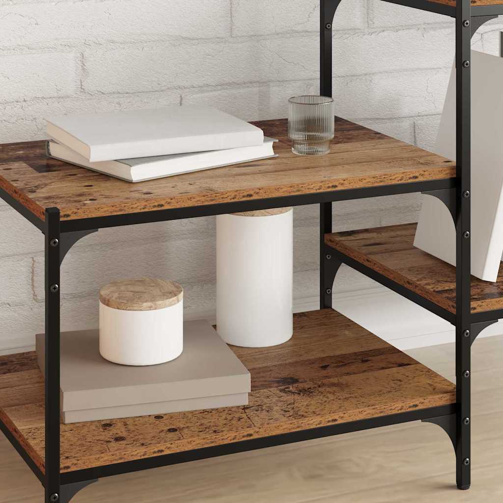 Boghylde Bræt 4 pcs Brun 60 x 40 x 1,5 cm Konstrueret træ