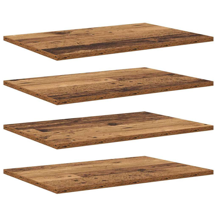 Boghylde Bræt 4 pcs Brun 60 x 40 x 1,5 cm Konstrueret træ