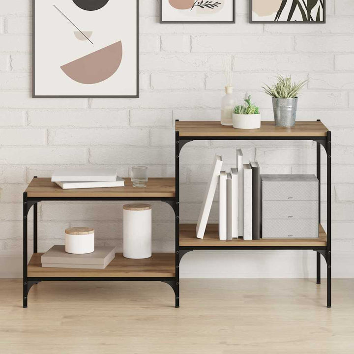 Boghylde Bræt 3 niveauer 4 pcs 60 x 40 x 1,5 cm Konstrueret træ