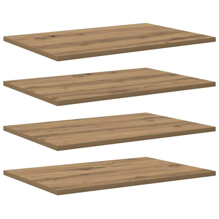 Boghylde Bræt 4 pcs Brun 60 x 40 x 1,5 cm Konstrueret træ