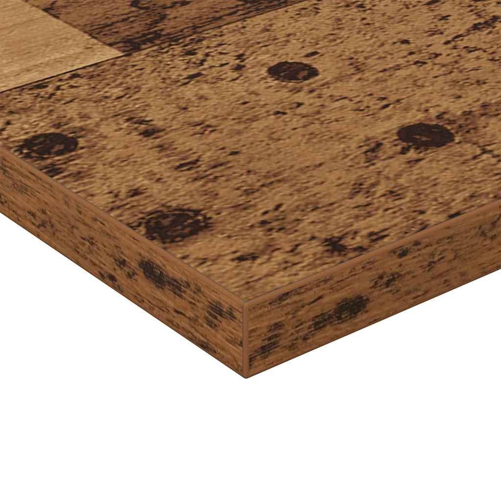 Boghylde Bræt 4 pcs Brun 80 x 20 x 1,5 cm Konstrueret træ