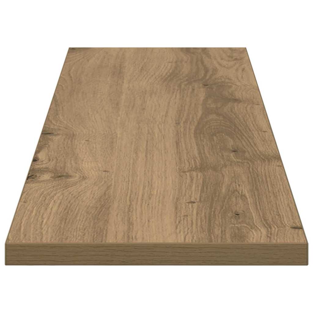 Boghylde Bræt 4 pcs Brun 80 x 20 x 1,5 cm Konstrueret træ