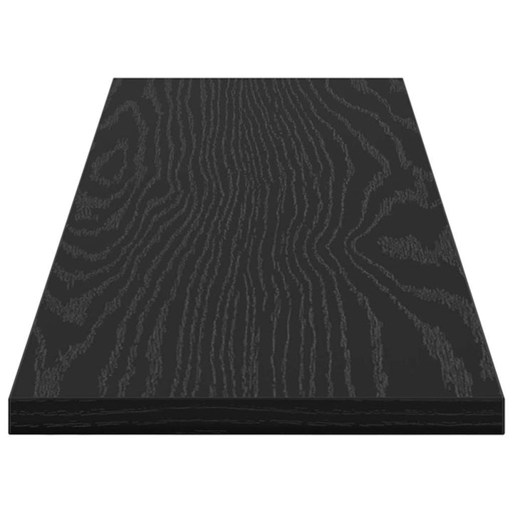Boghylde Bræt 4 pcs Sort 80 x 20 x 1,5 cm Konstrueret træ