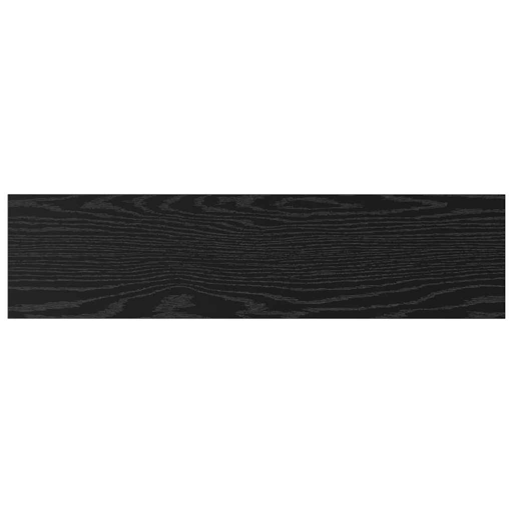 Boghylde Bræt 4 pcs Sort 80 x 20 x 1,5 cm Konstrueret træ