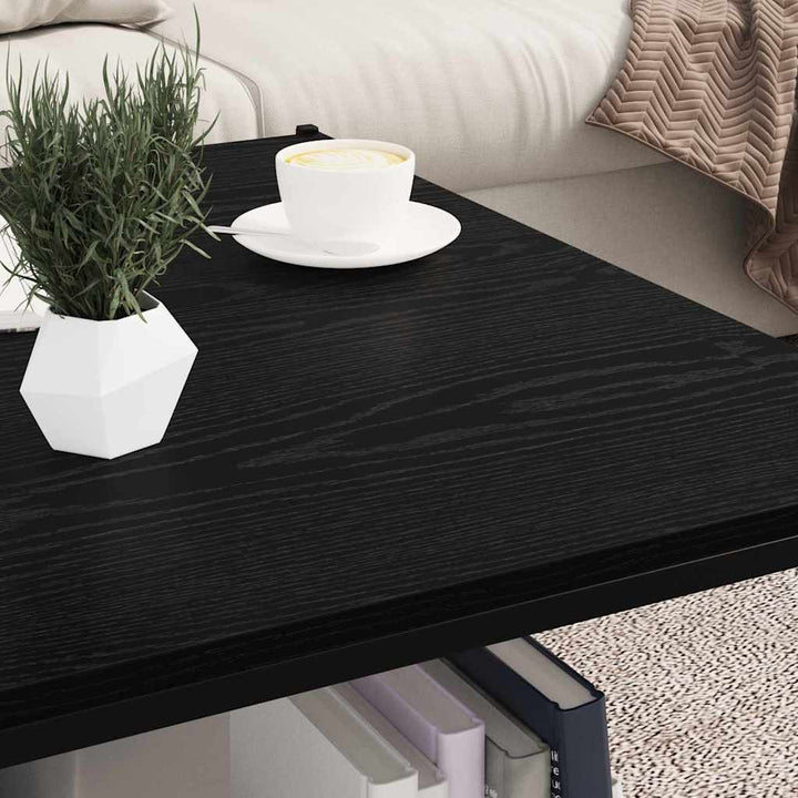 Boghylde Bræt 4 pcs Sort 80 x 40 x 1,5 cm Konstrueret træ