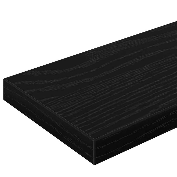 Boghylde Bræt 3 niveauer 4 stk. 100 x 10 x 1,5 cm Sort
