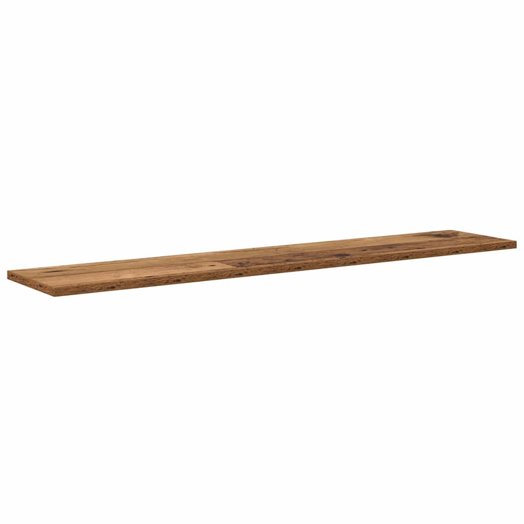 Boghylde Bræt 4 pcs Brun 100 x 20 x 1,5 cm Konstrueret træ