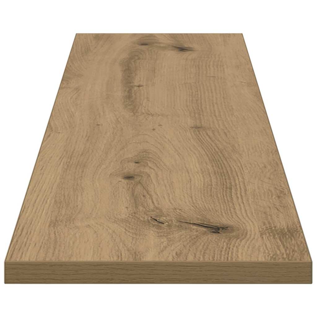 Boghylde Bræt 4 pcs Brun 100 x 20 x 1,5 cm Konstrueret træ