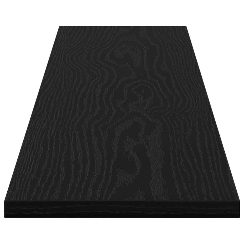 Boghylde Bræt 4 pcs Sort 100 x 20 x 1,5 cm Konstrueret træ