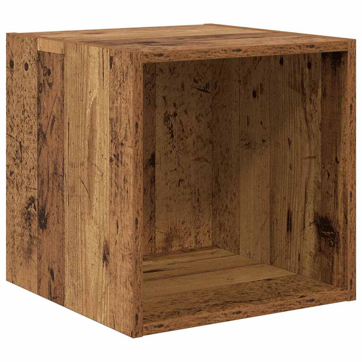 Vægskab 2 pcs Gammelt træ 37 x 37 x 37 cm Konstrueret træ