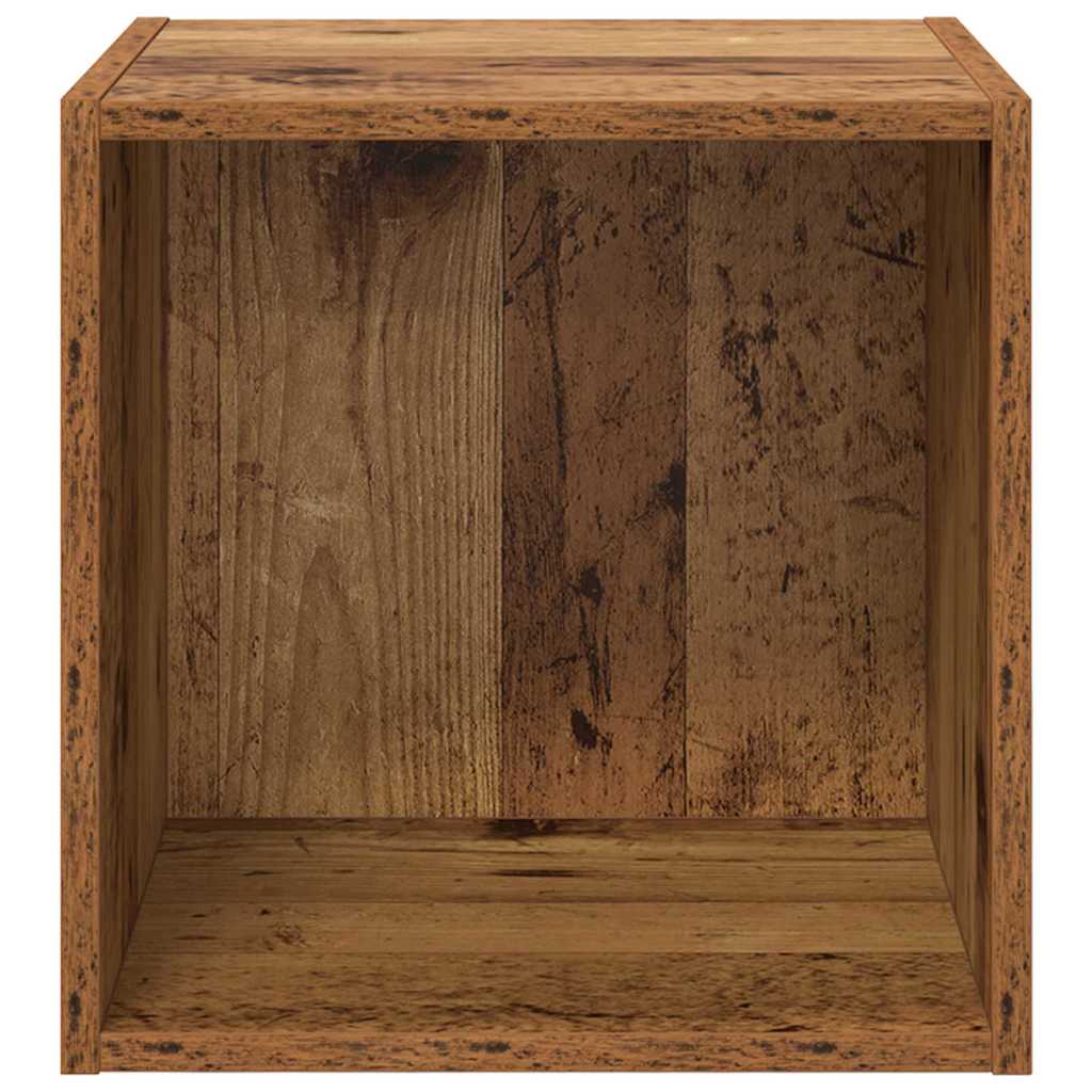 Vægskab 2 pcs Gammelt træ 37 x 37 x 37 cm Konstrueret træ
