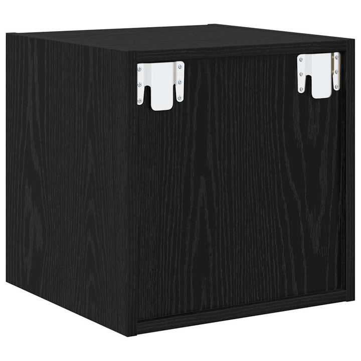 Vægskab Vægmonteret Sort eg 37 x 37 x 37 cm Konstrueret træ