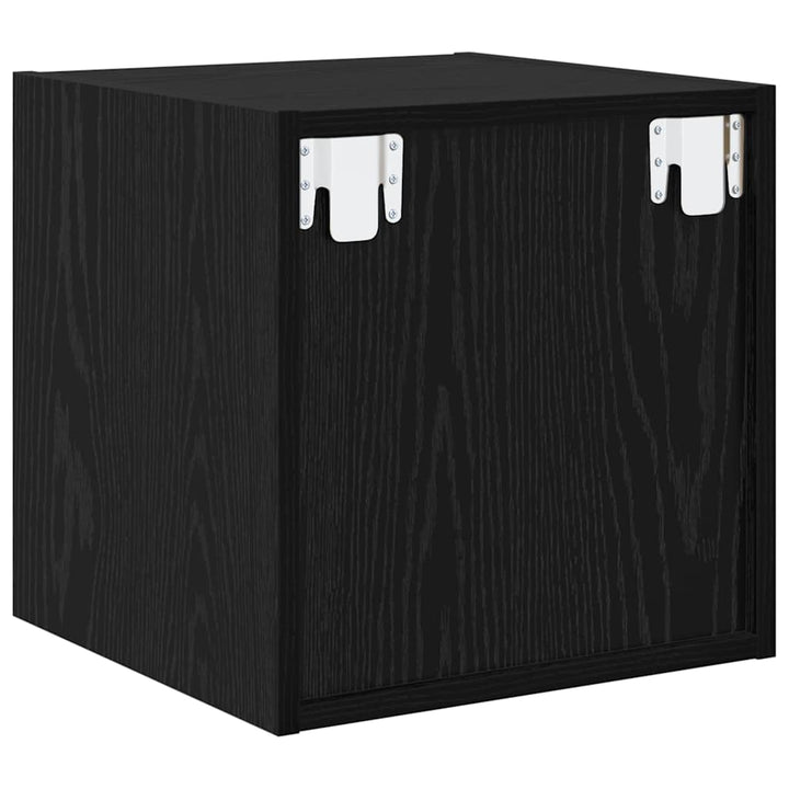 Vægskab 2 stk. Sort eg 37 x 37 x 37 cm Konstrueret træ