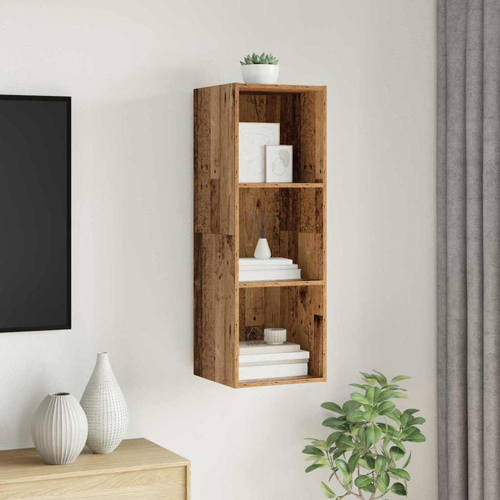 TV-møbelsæt Gammelt træ 37 x 37 x 107 cm Konstrueret træ