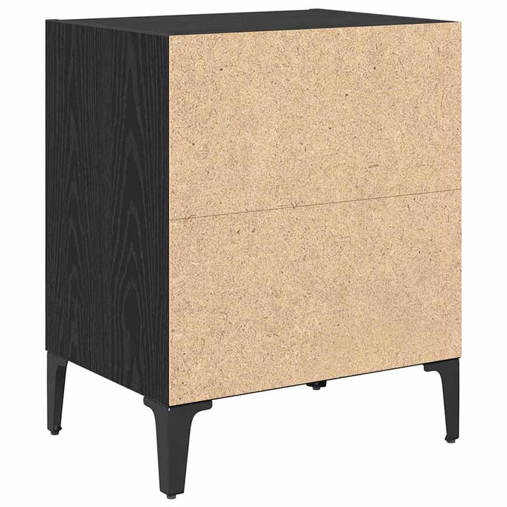 Natskab 2 pcs Sort eg 40 x 30 x 50 cm Konstrueret træ