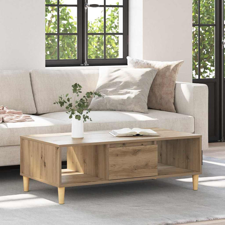 Sofabord Artisan Egetræ 102 x 55 x 35 cm Konstrueret træ
