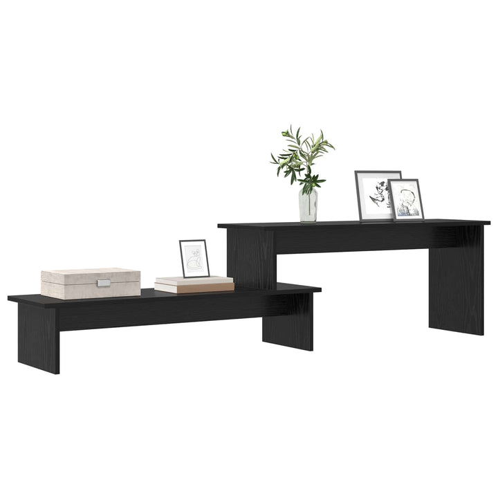 TV-møbelsæt Sort eg 180,5 x 30 x 43 cm Konstrueret træ