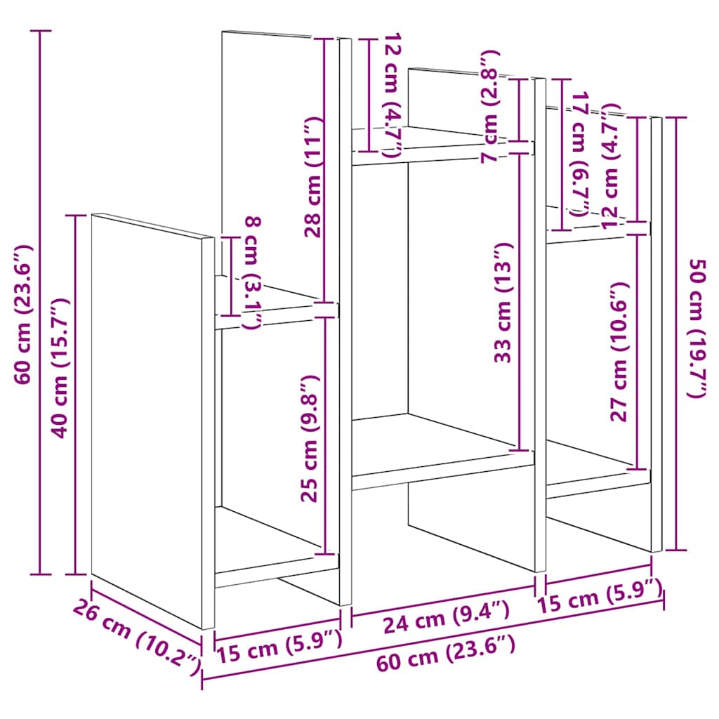 Sideskab Gammelt træ 60 x 26 x 60 cm Konstrueret træ