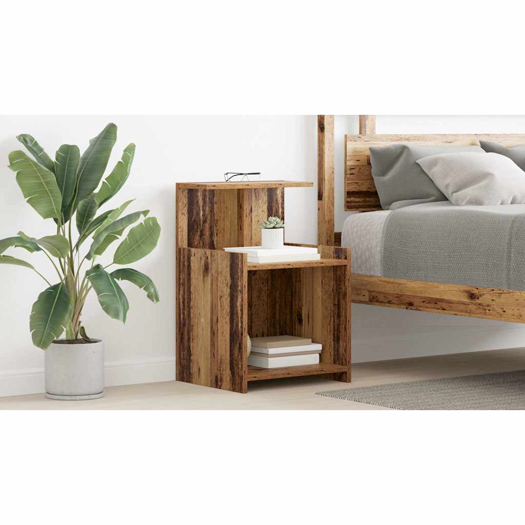 Natskab 2 pcs Gammelt træ 40 x 35 x 60 cm Konstrueret træ