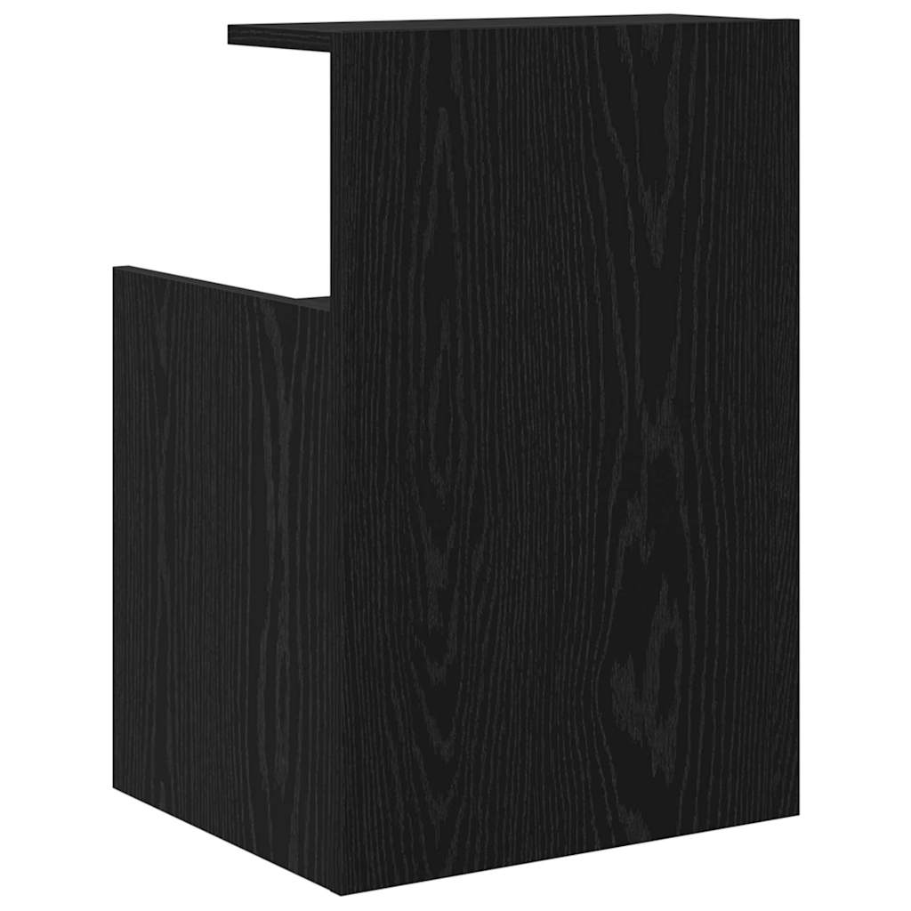 Natskab 2 pcs Sort eg 40 x 35 x 60 cm Konstrueret træ