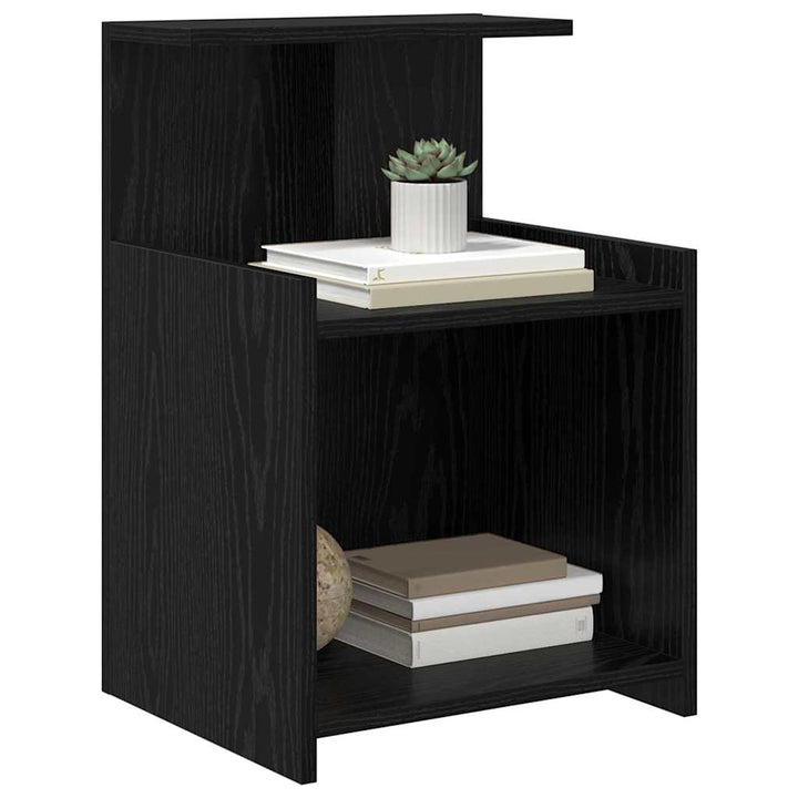 Natskab 2 pcs Sort eg 40 x 35 x 60 cm Konstrueret træ