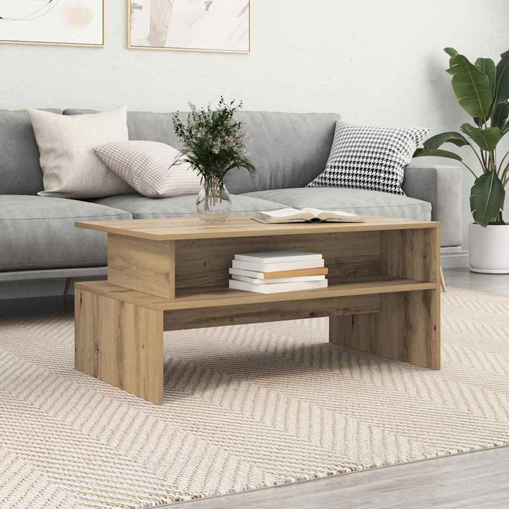 Sofabord Artisan Egetræ 90 x 55 x 42,5 cm Konstrueret træ