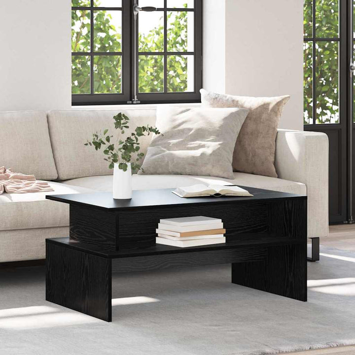 Sofabord Sort eg 90 x 55 x 42,5 cm Konstrueret træ