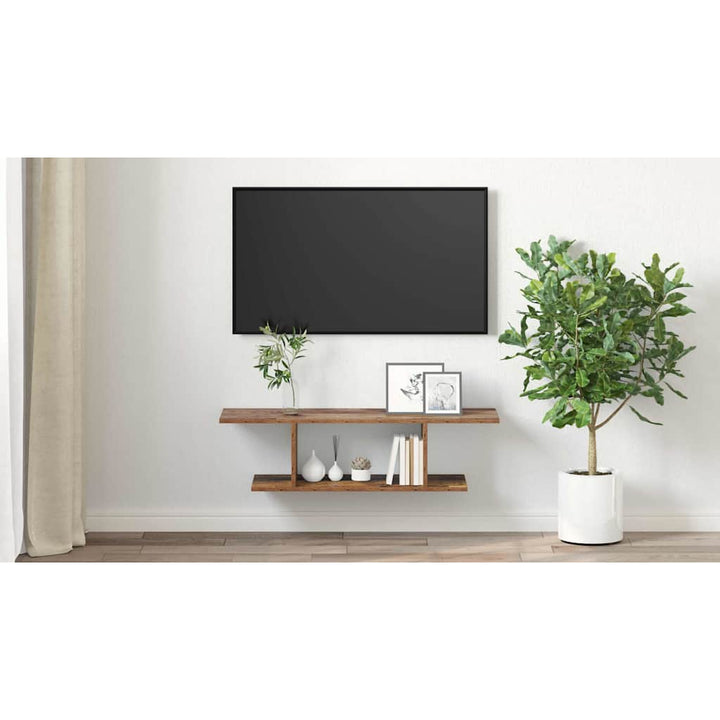 TV-møbelsæt Vægmonteret Brun 103 x 30 x 26,5 cm Konstrueret træ