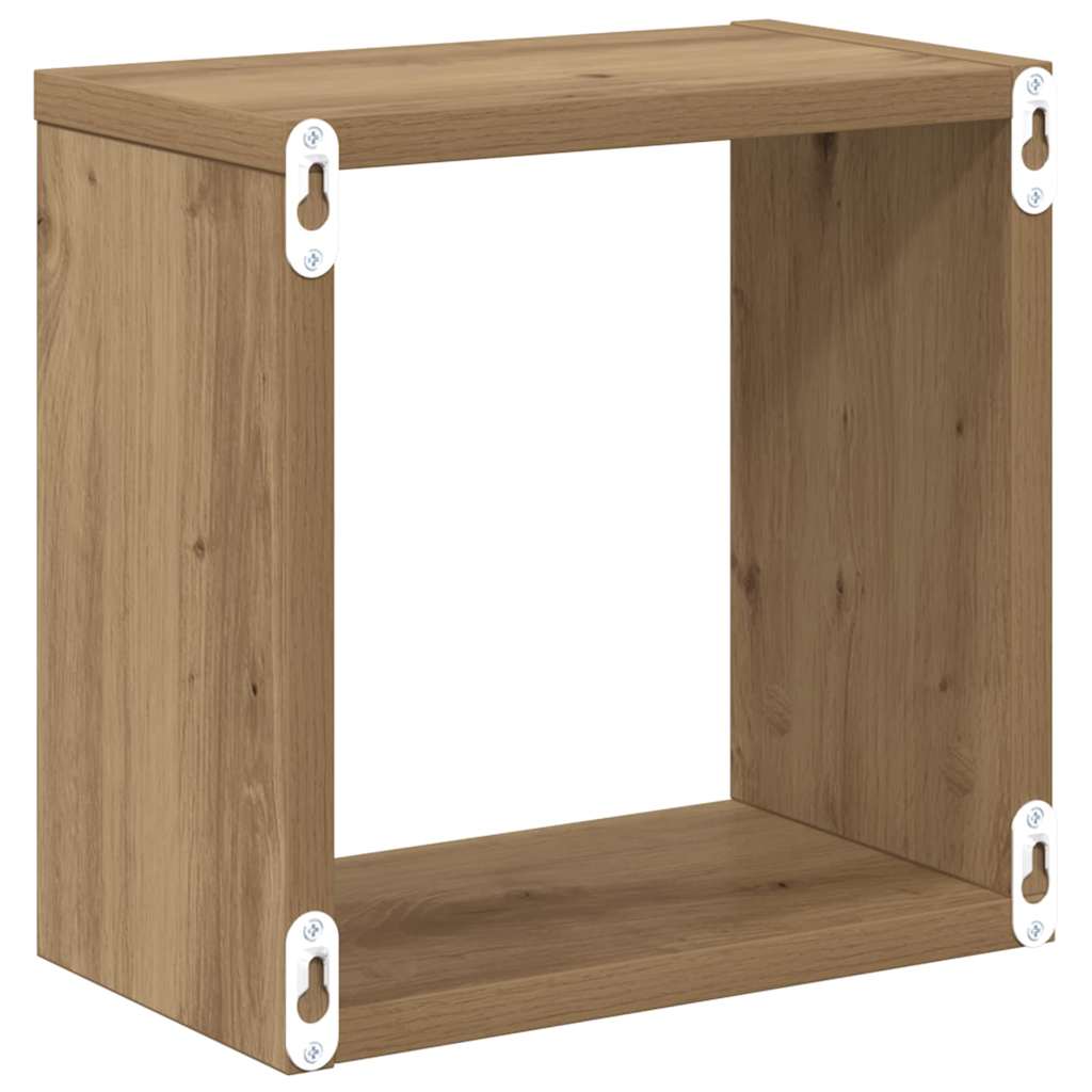 Væghylder Vægmonteret 2 stk. Artisan Egetræ Konstrueret træ