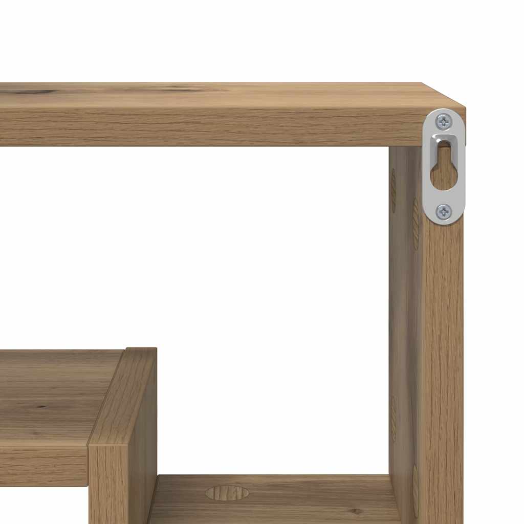 Væghylde med hylde artisan eg 82 x 15 x 51 cm Konstrueret træ