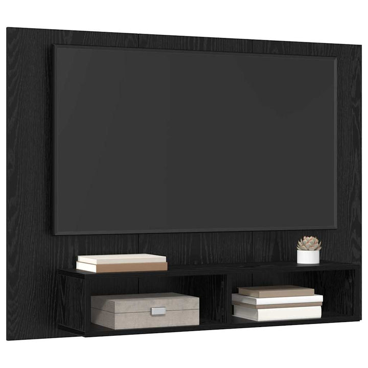 TV-møbelsæt 120 x 23,5 x 90 cm Sort eg Konstrueret træ